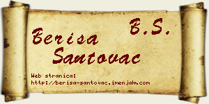 Beriša Santovac vizit kartica